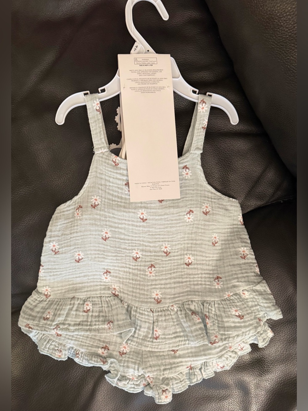 RZ Littles Sage Floral Ruffle Romper - Picture 2 of 6